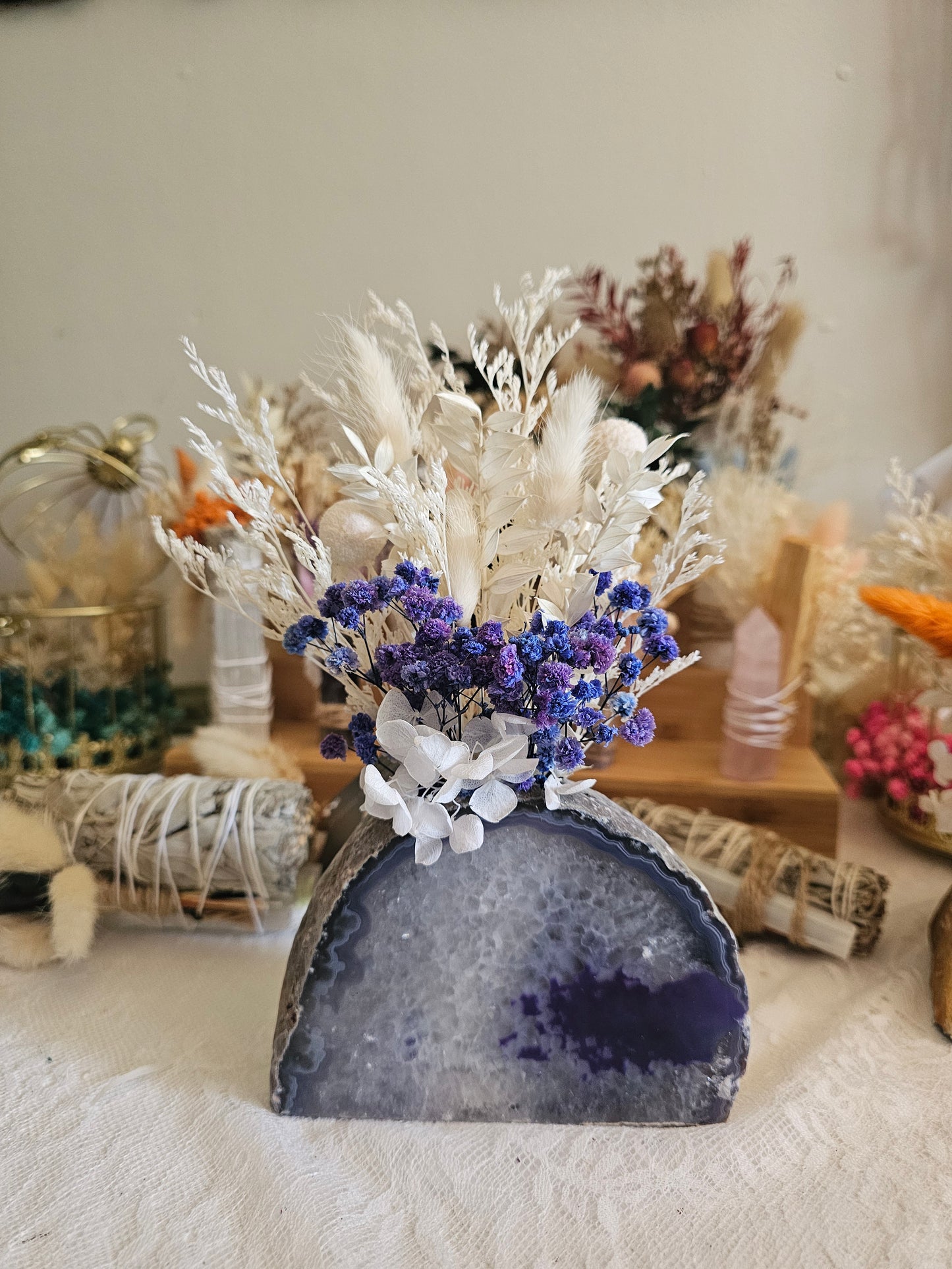Agate Dried Flower Arrangment