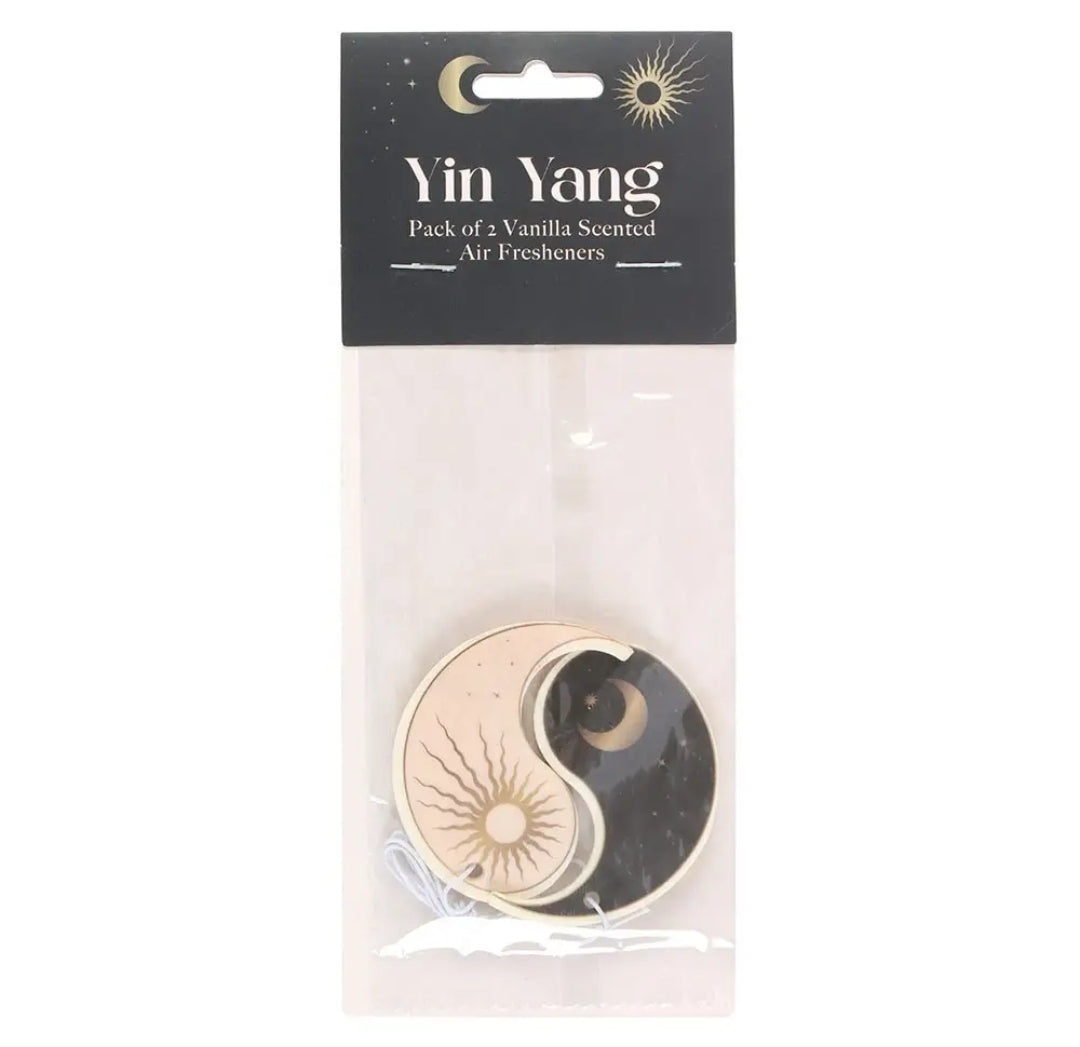 Set of 2 Yin Yang Vanilla Scented Air Freshner
