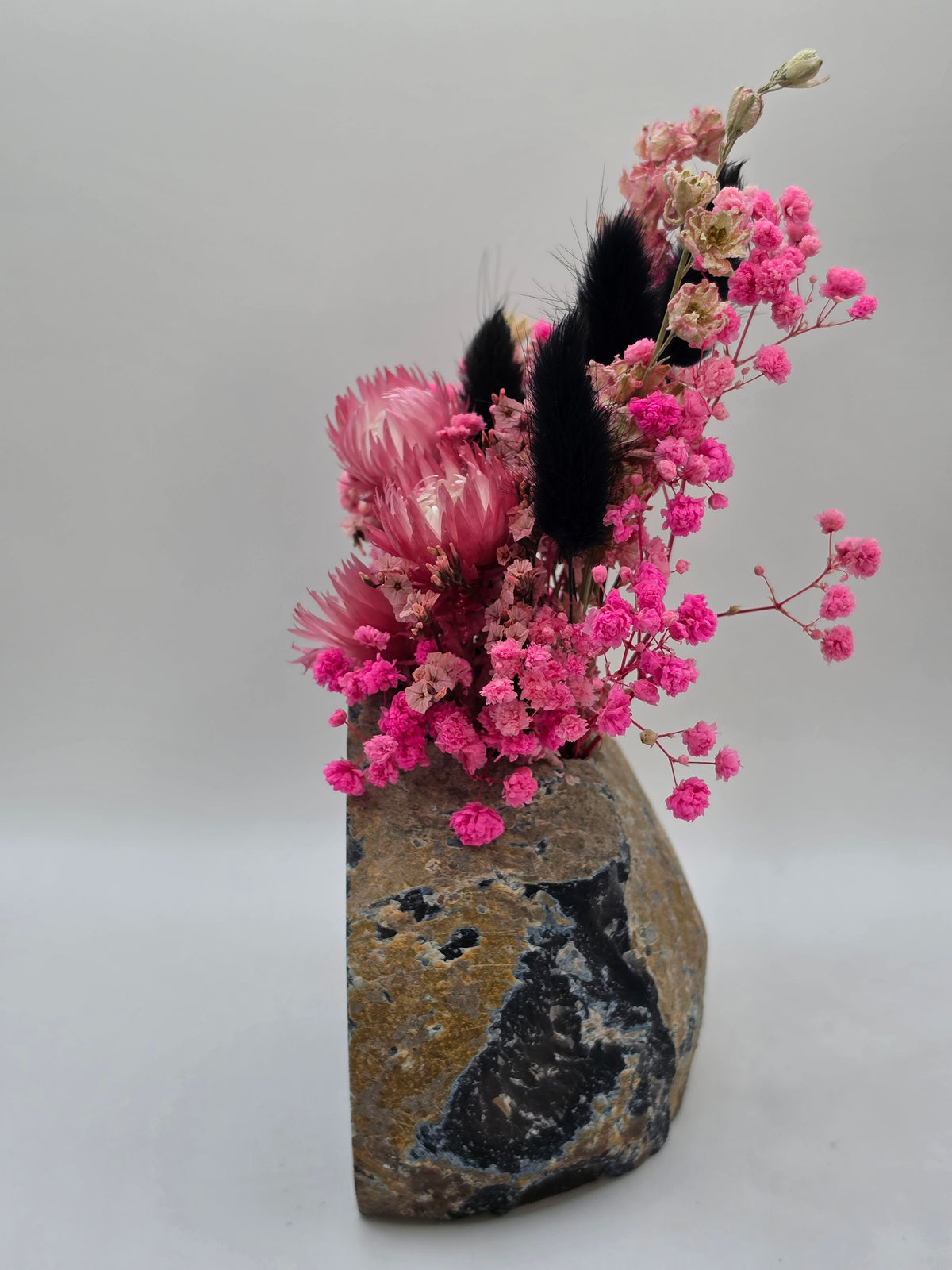 Midnight Bloom Agate Floral Arrangement