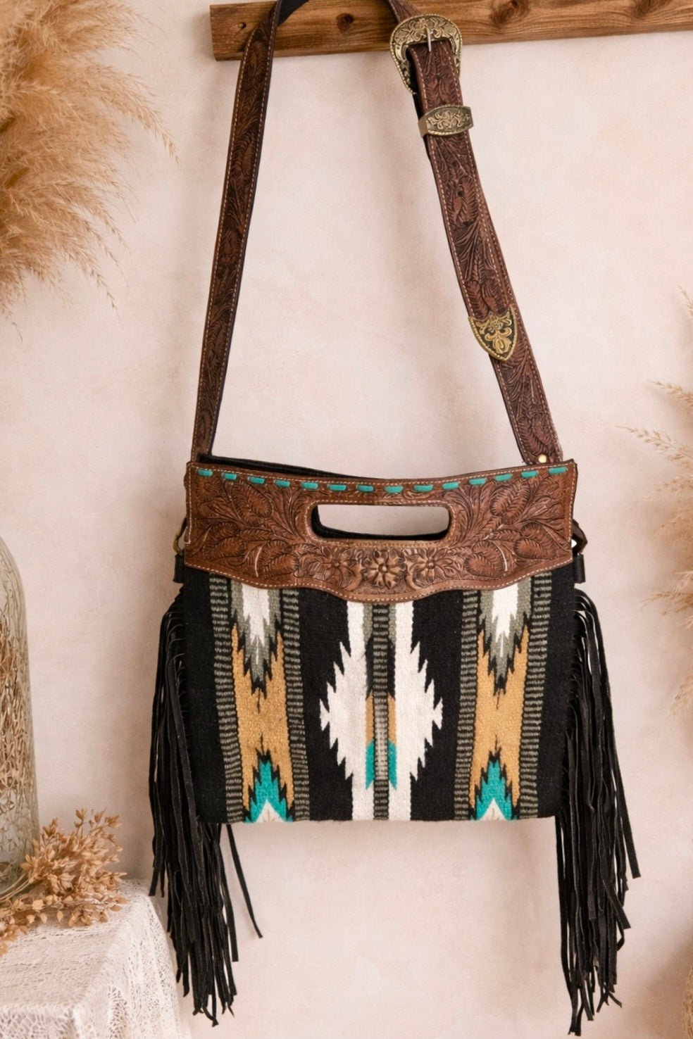 Aztec Leather Bag | Fern Glade Luxe
