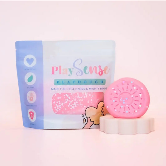 Play Sense | Glitter Dough | Pastel Pink | Cotton Candy Scented