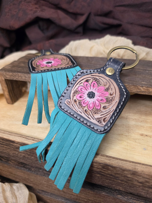 Leather Tooled Keychain | Fern Glade Luxe