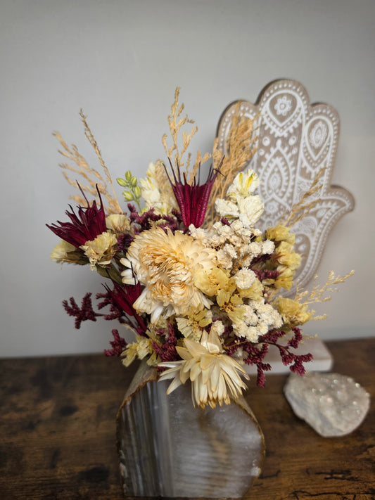Golden Harvest Agate Floral Arrangement