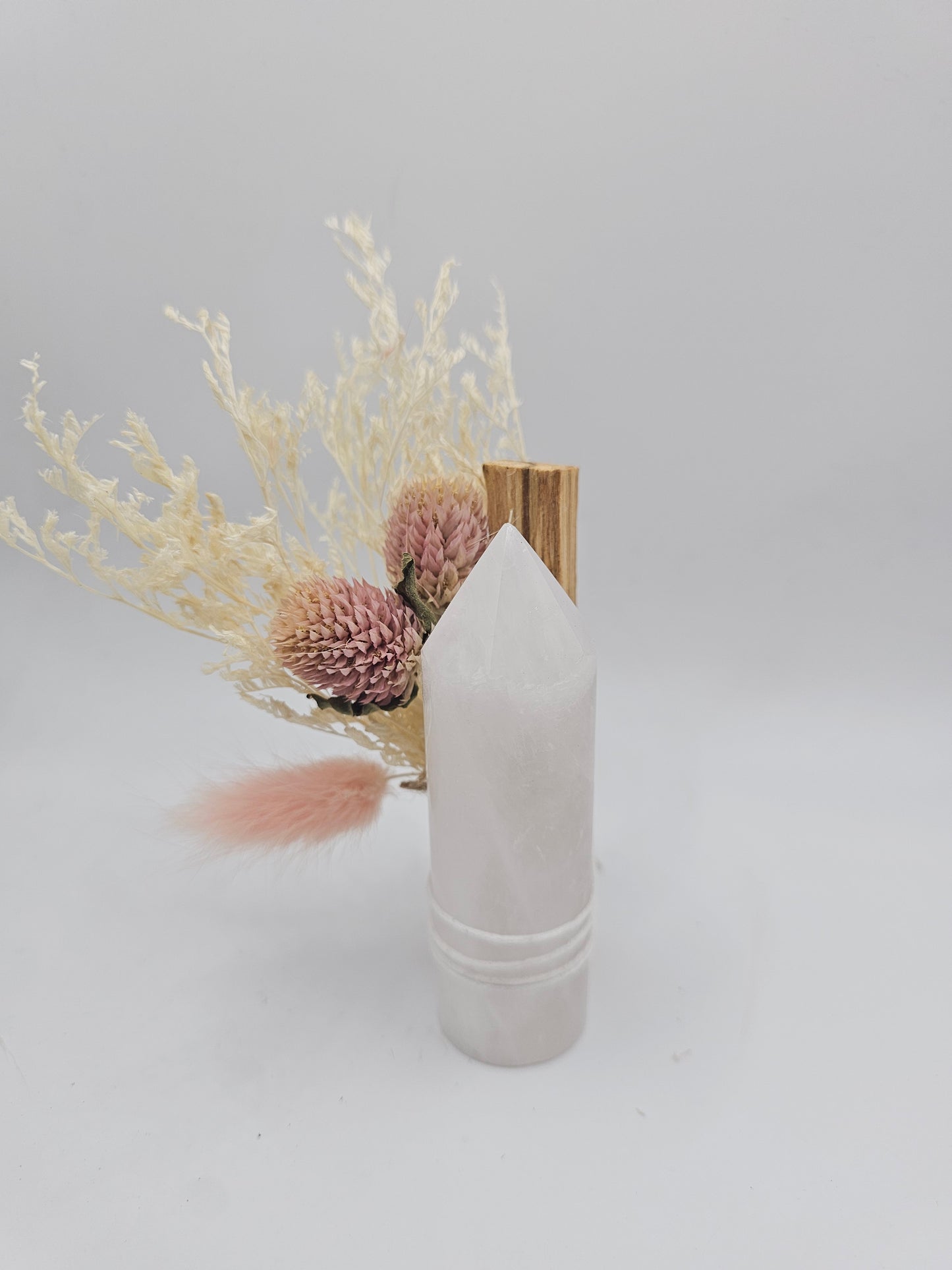 Crystal Tower & Palo Santo With Dried Flower