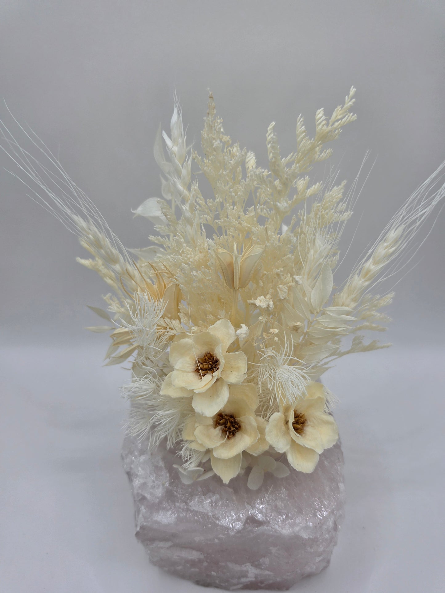 Ivory Meadow Rose Quartz Floral Arrangement
