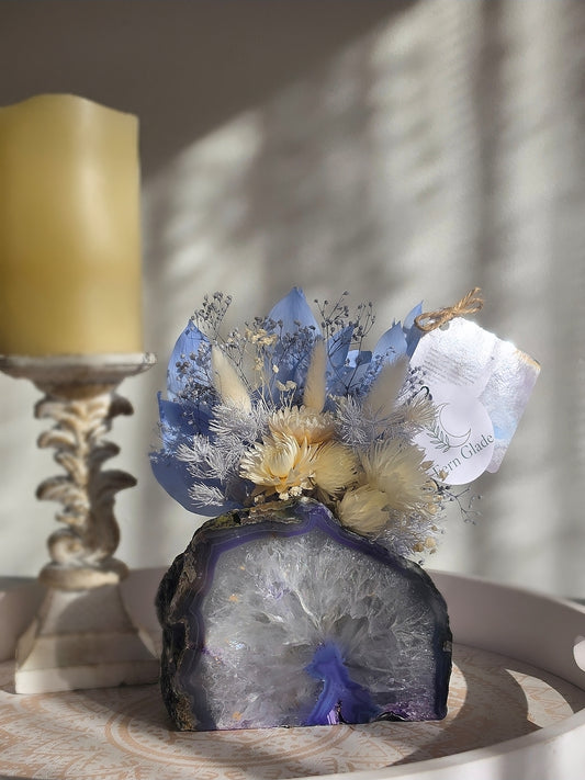 Blue Horizon Agate Floral Arrangement