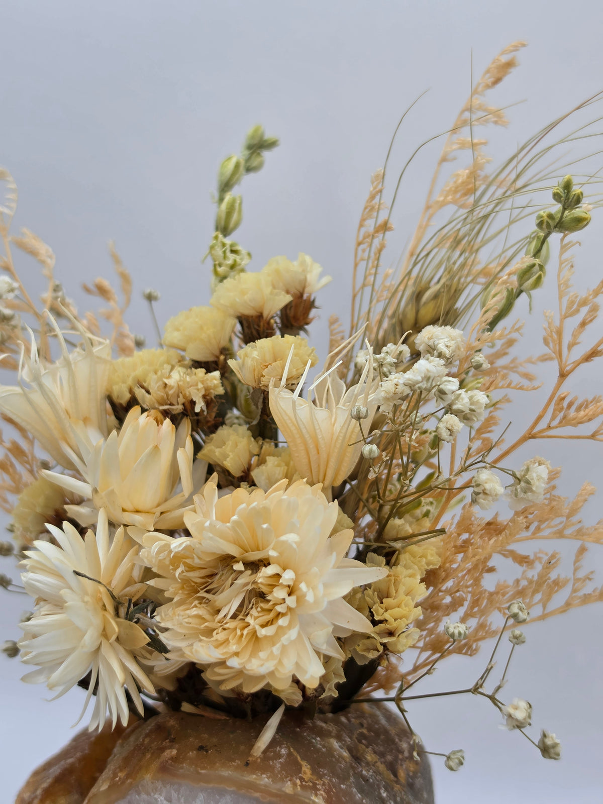Golden Meadow Agate Floral Arrangement