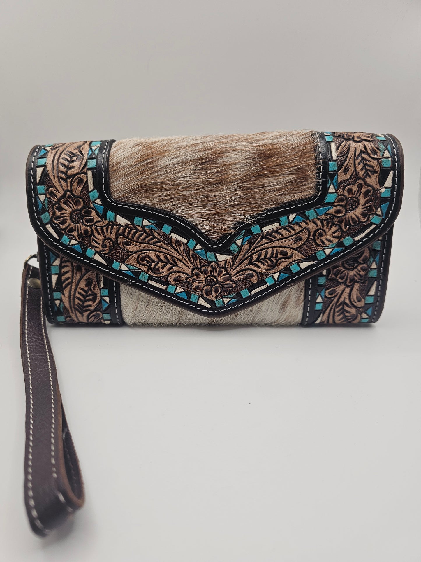 Cowhide & Leather Wallet | Fern Glade Luxe
