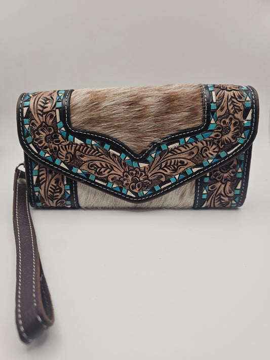 Cowhide & Leather Wallet | Fern Glade Luxe