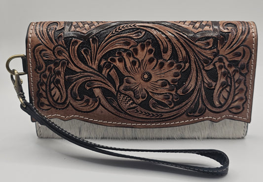 Cowhide & Leather Wallet | Fern Glade Luxe