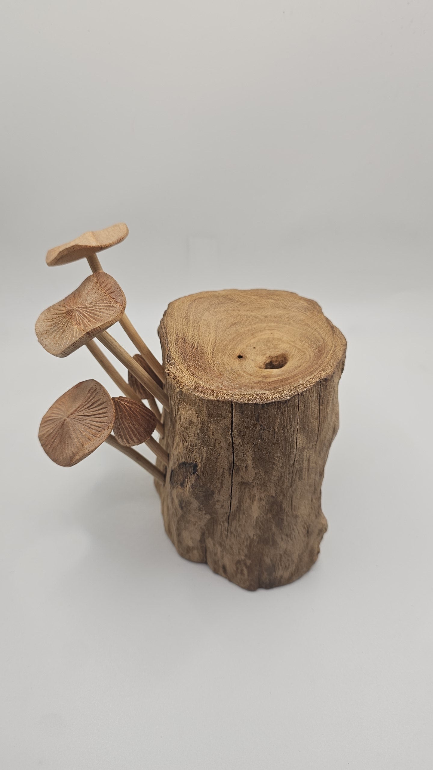 Teak Wood Mushroom Insence Holder