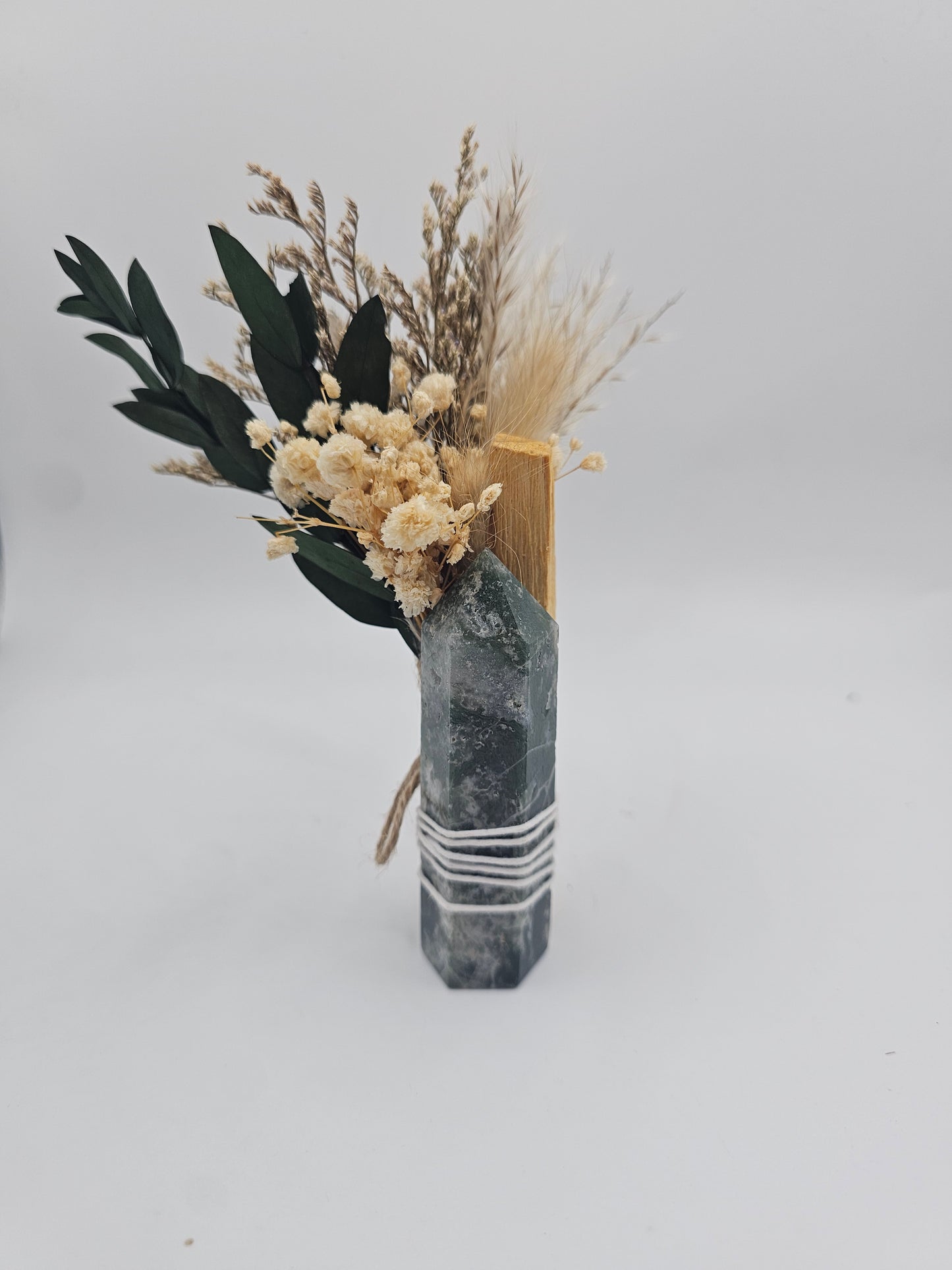 Crystal Tower & Palo Santo With Dried Flower