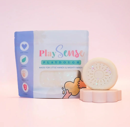 Play Sense | Glitter Dough | White | Coconut Scented