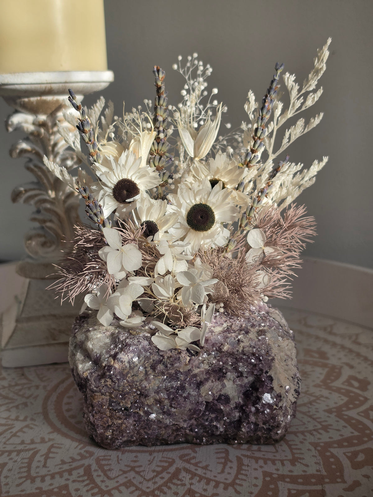 Lavender Meadows Lepidolite Floral Arrangement