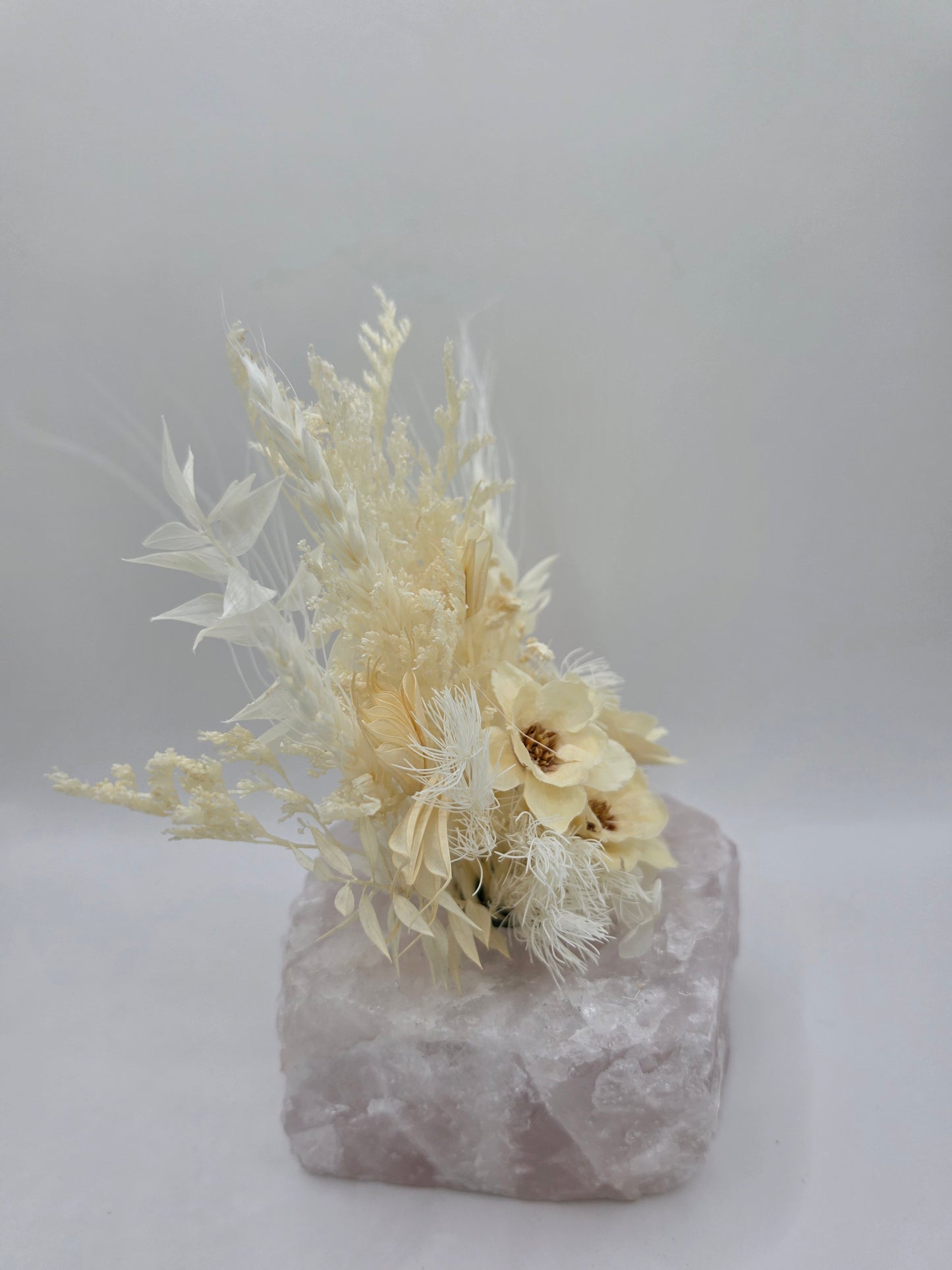 Ivory Meadow Rose Quartz Floral Arrangement