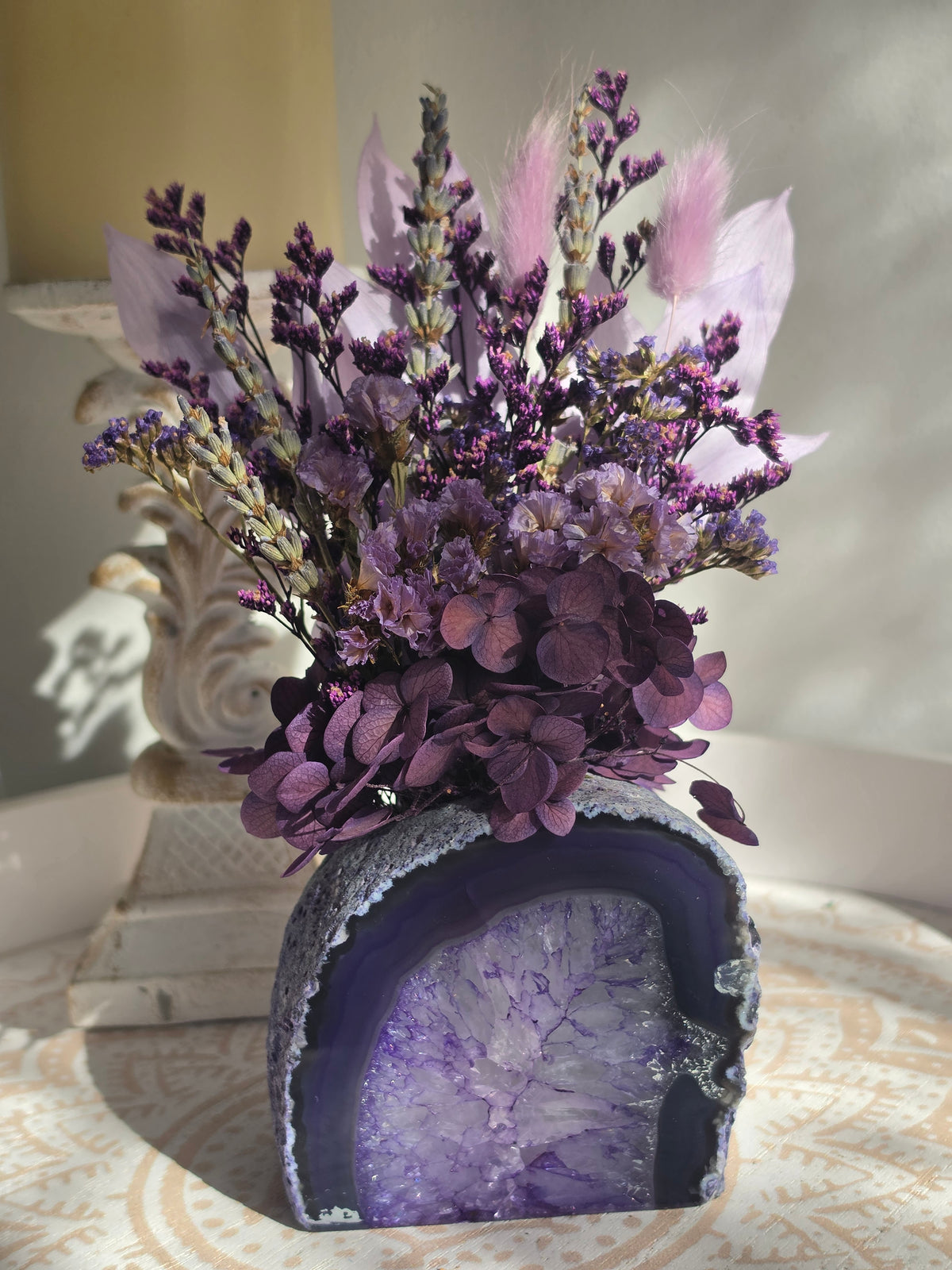 Mystic Violet Agate Floral Arrangement