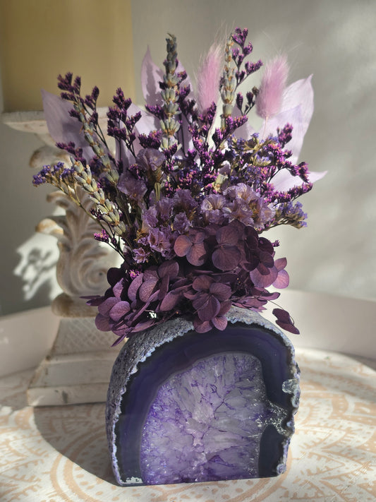 Mystic Violet Agate Floral Arrangement