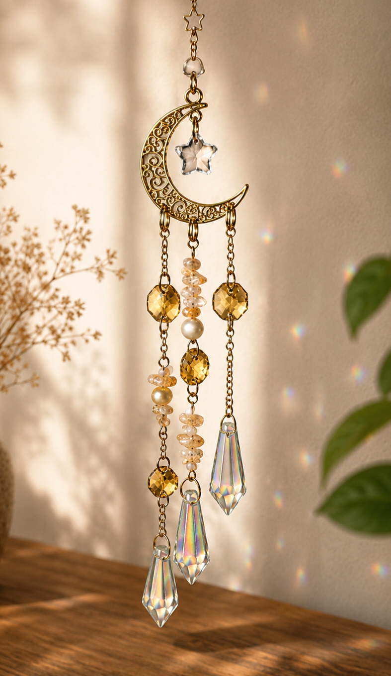 Golden Moonlight Suncatcher