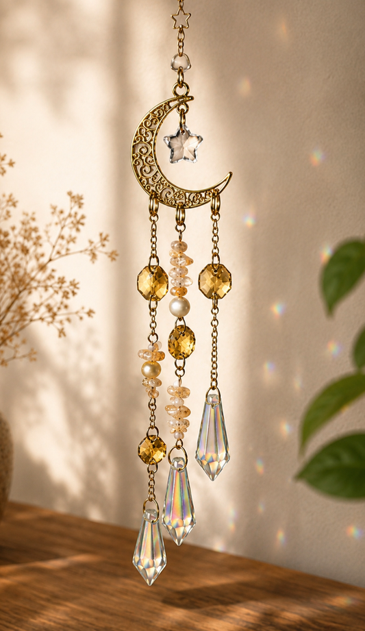 Golden Moonlight Suncatcher