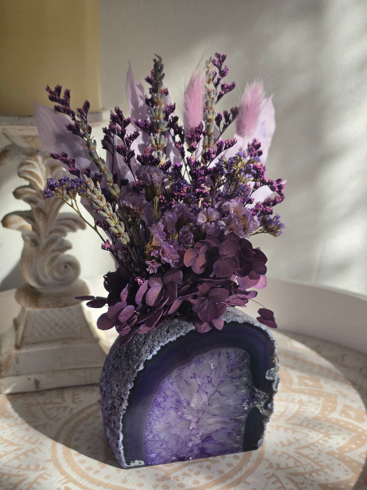 Mystic Violet Agate Floral Arrangement