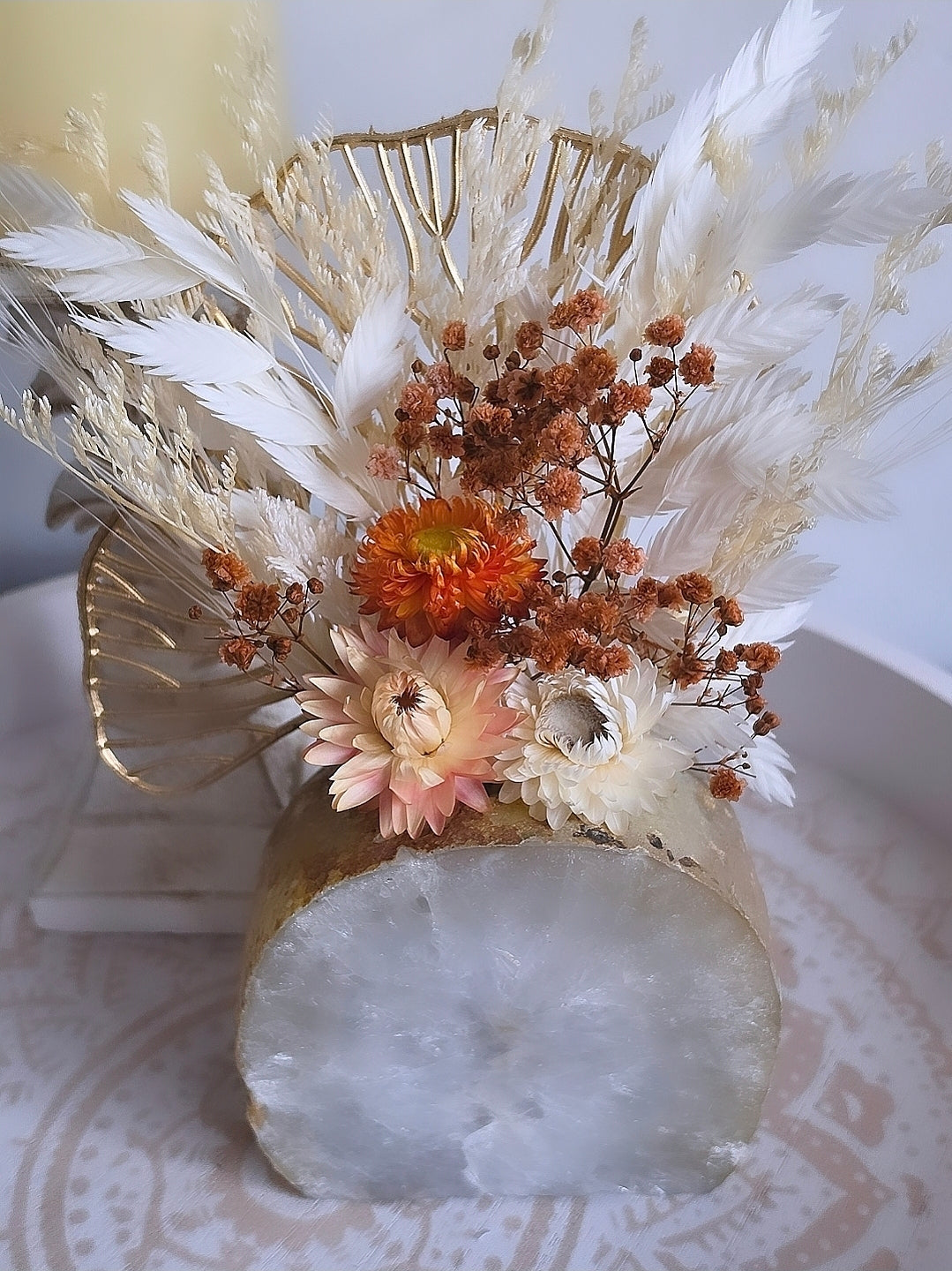 Sunlit Quartz Floral Arrangement