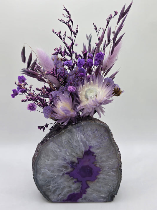 Purple Bloom Agate Floral Arrangement