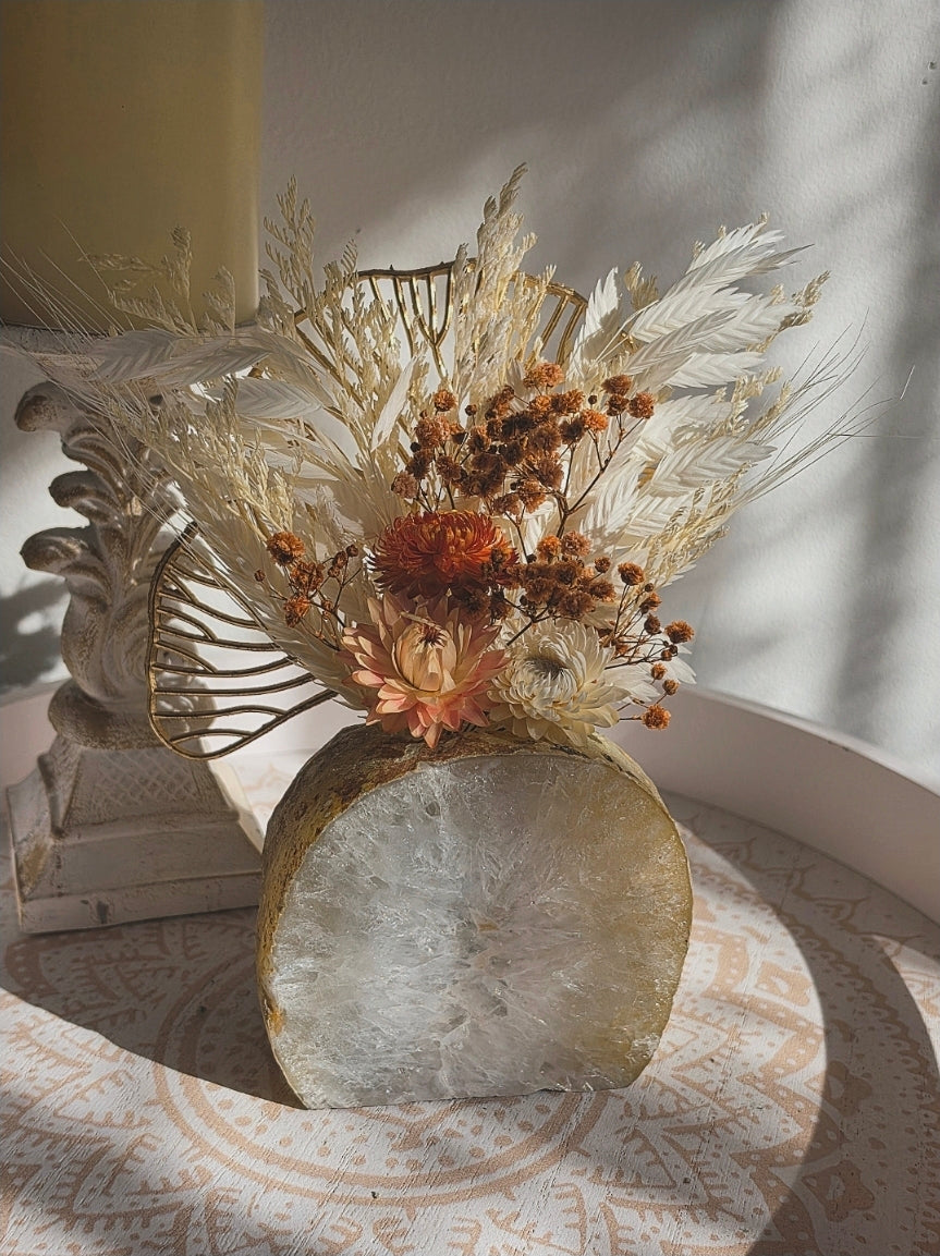 Sunlit Quartz Floral Arrangement