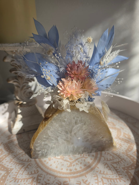 Peach Moon Agate Floral Arrangement