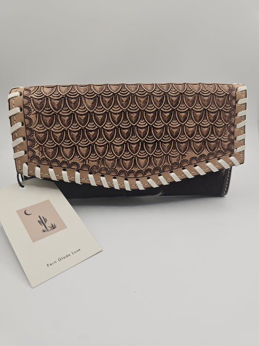 Fern Glade Luxe | Leather & Cowhide Wallet