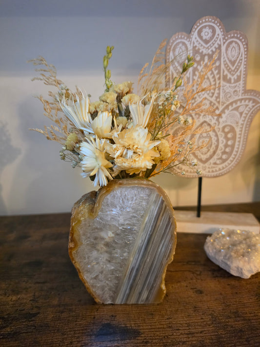 Golden Meadow Agate Floral Arrangement