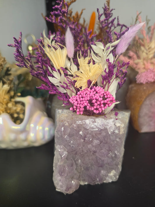 Amethyst Crystal Floral Arrangement