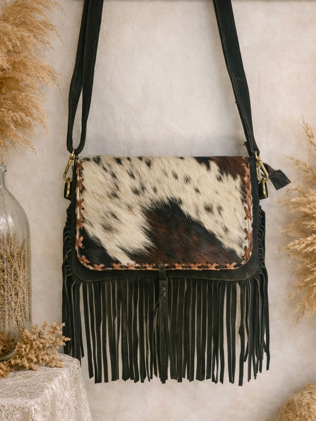 Cowhide Fringe Bag | Fern Glade Luxe