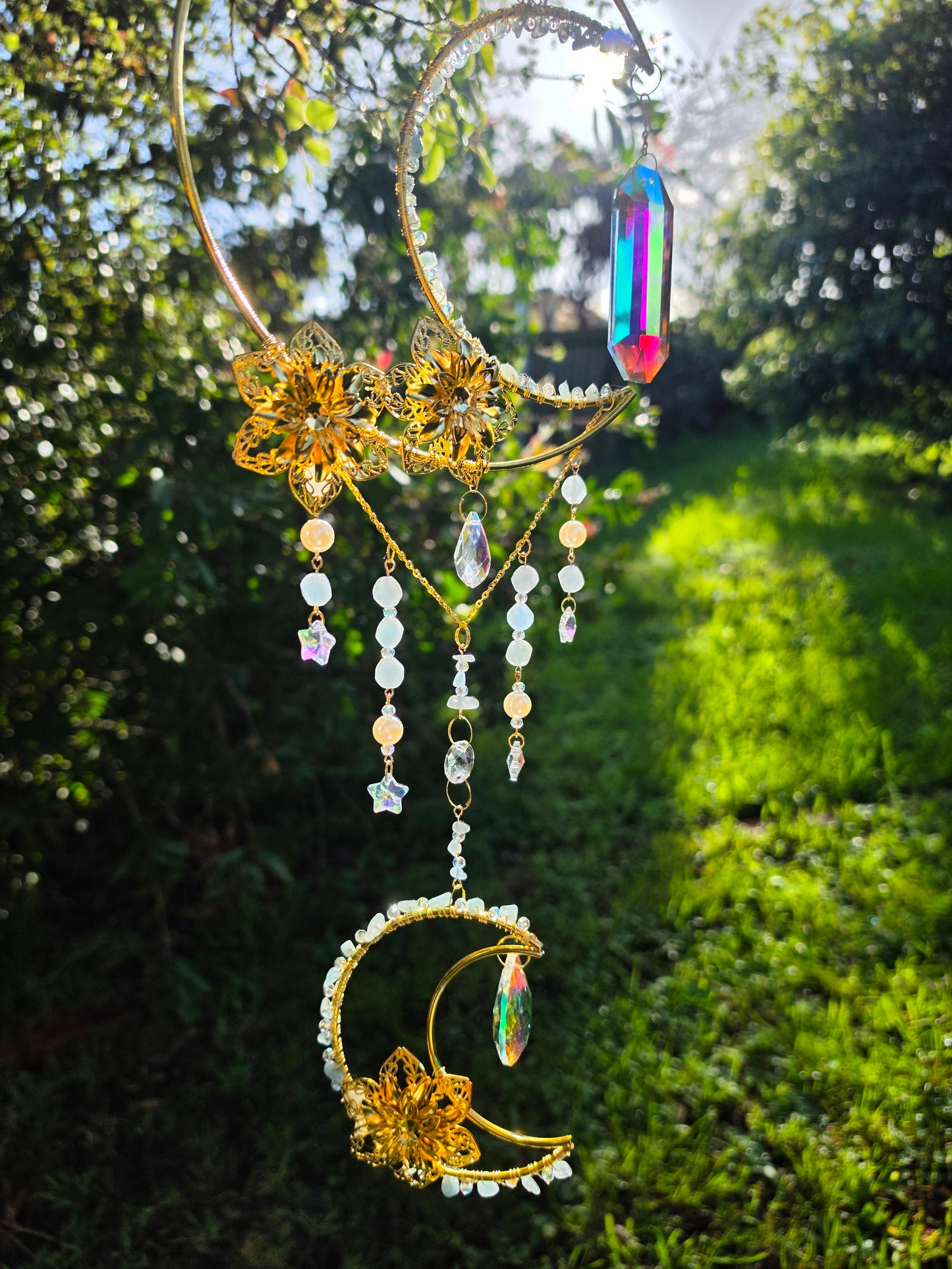 Moonlight Blooms Suncatcher