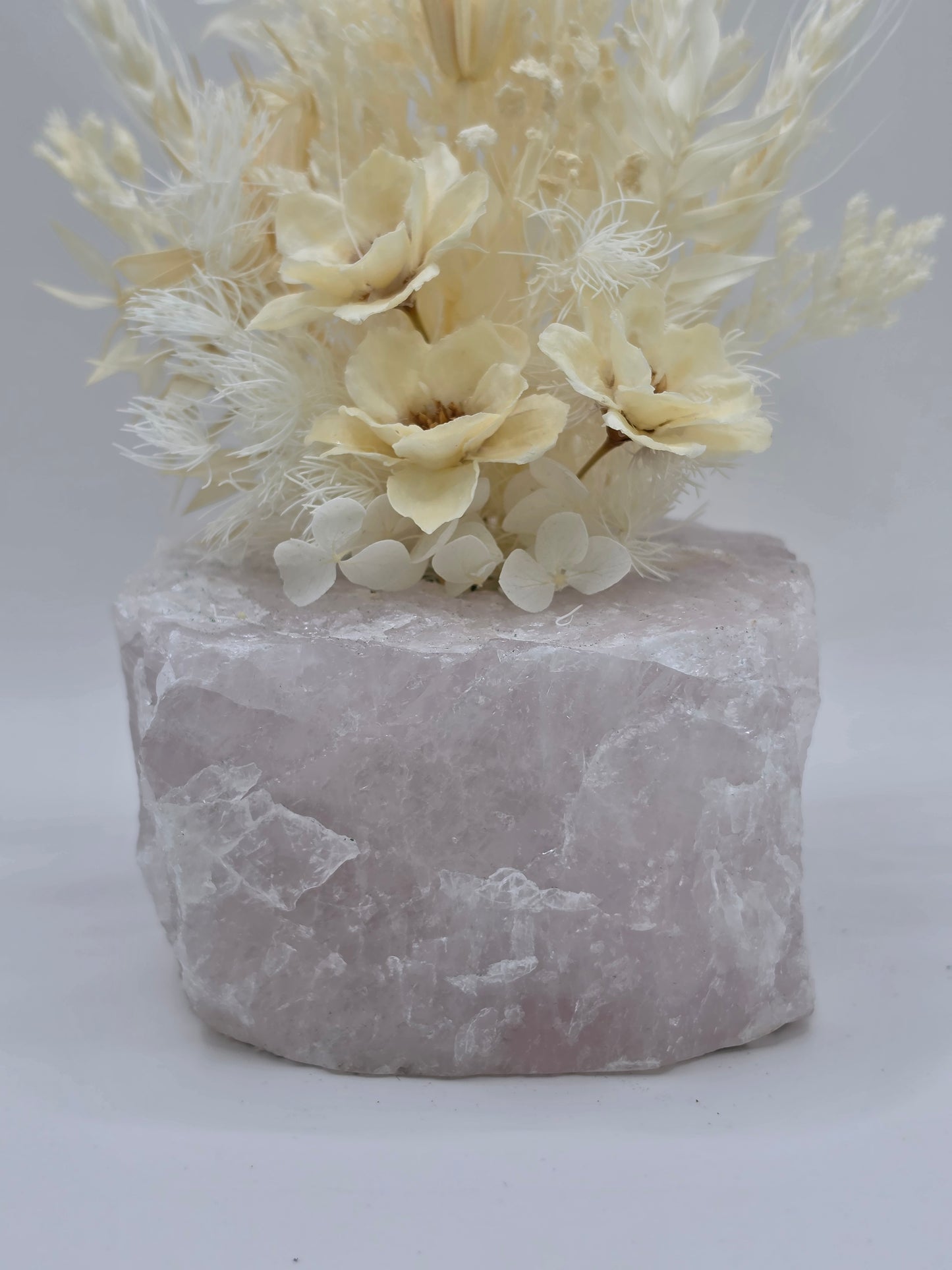 Ivory Meadow Rose Quartz Floral Arrangement