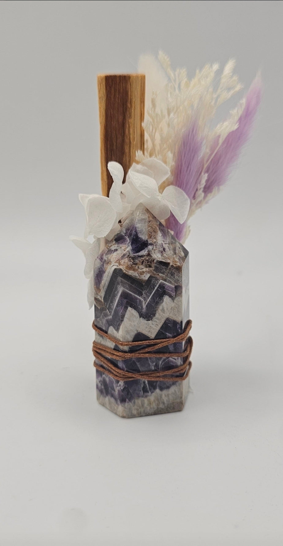 Chevron Amethyst Tower + Palo Santo