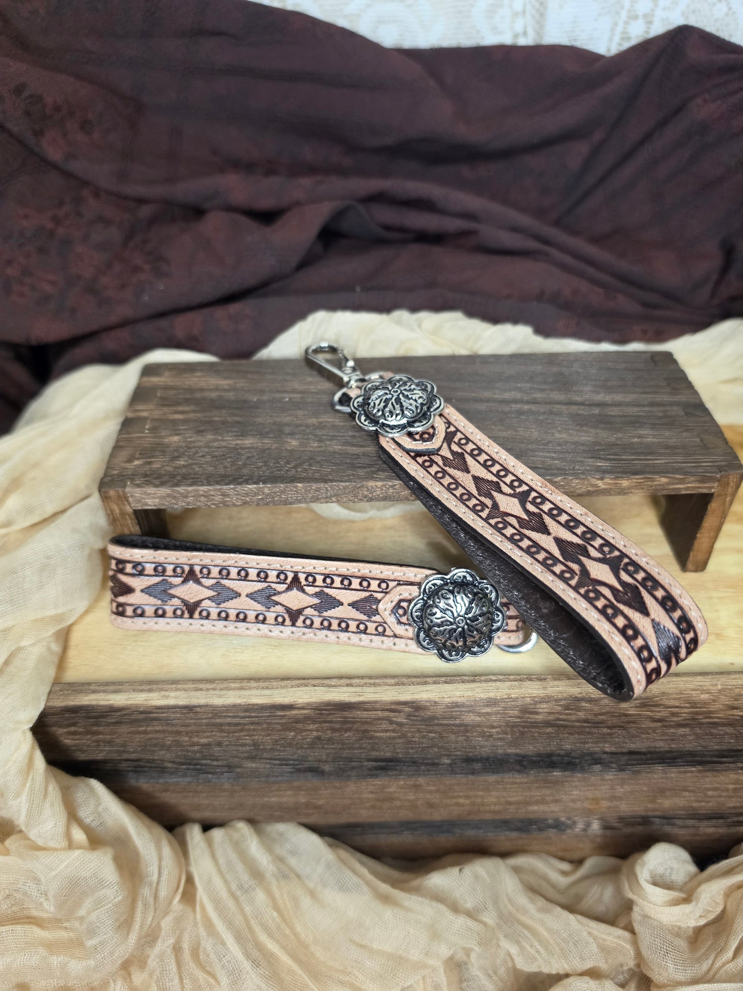 Leather Tooled Wristlets | Fern Glade Luxe