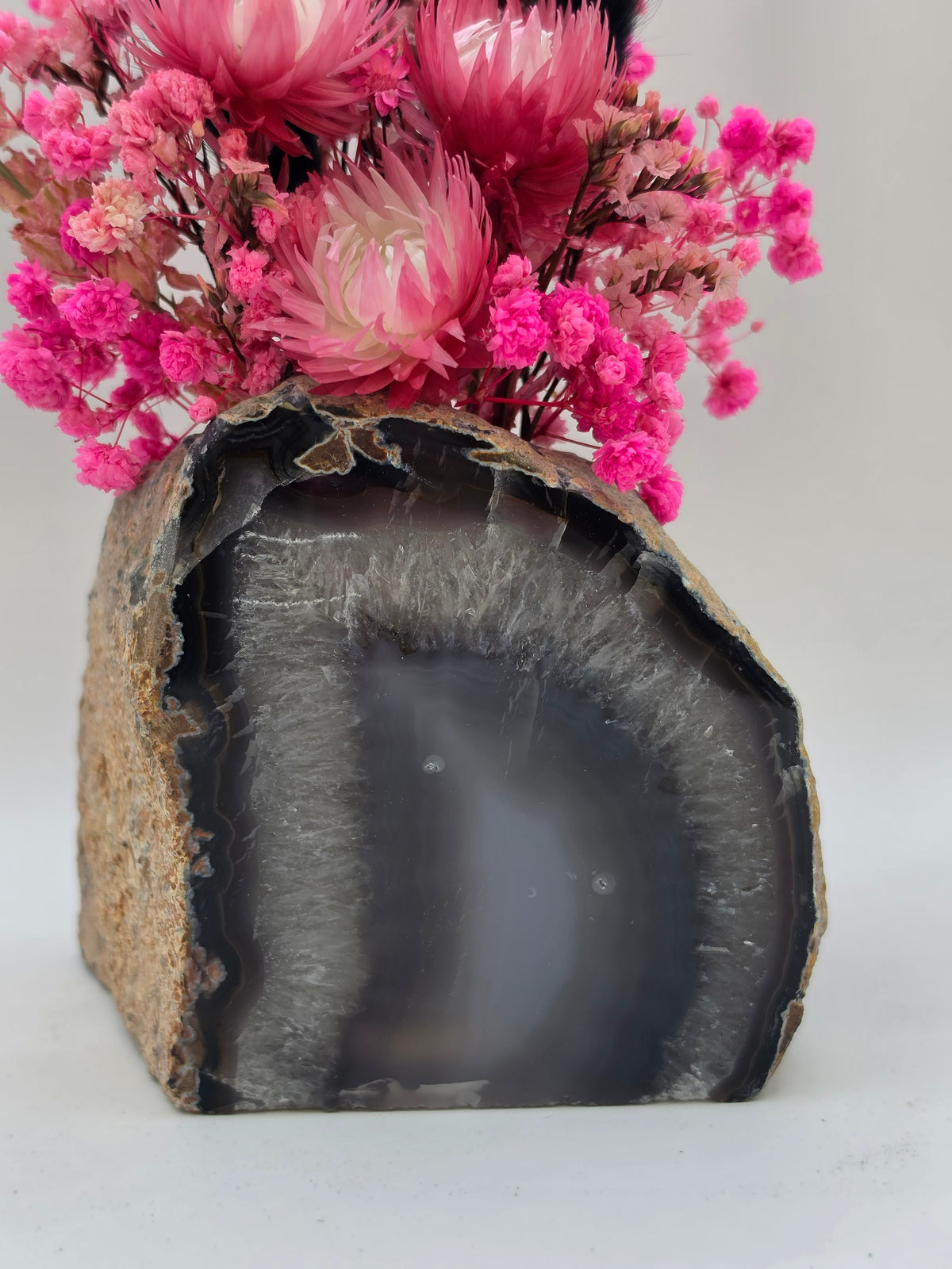 Midnight Bloom Agate Floral Arrangement