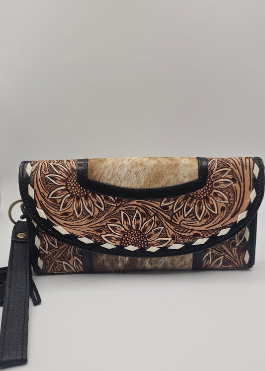 Cowhide & Leather Wallet | Fern Glade Luxe