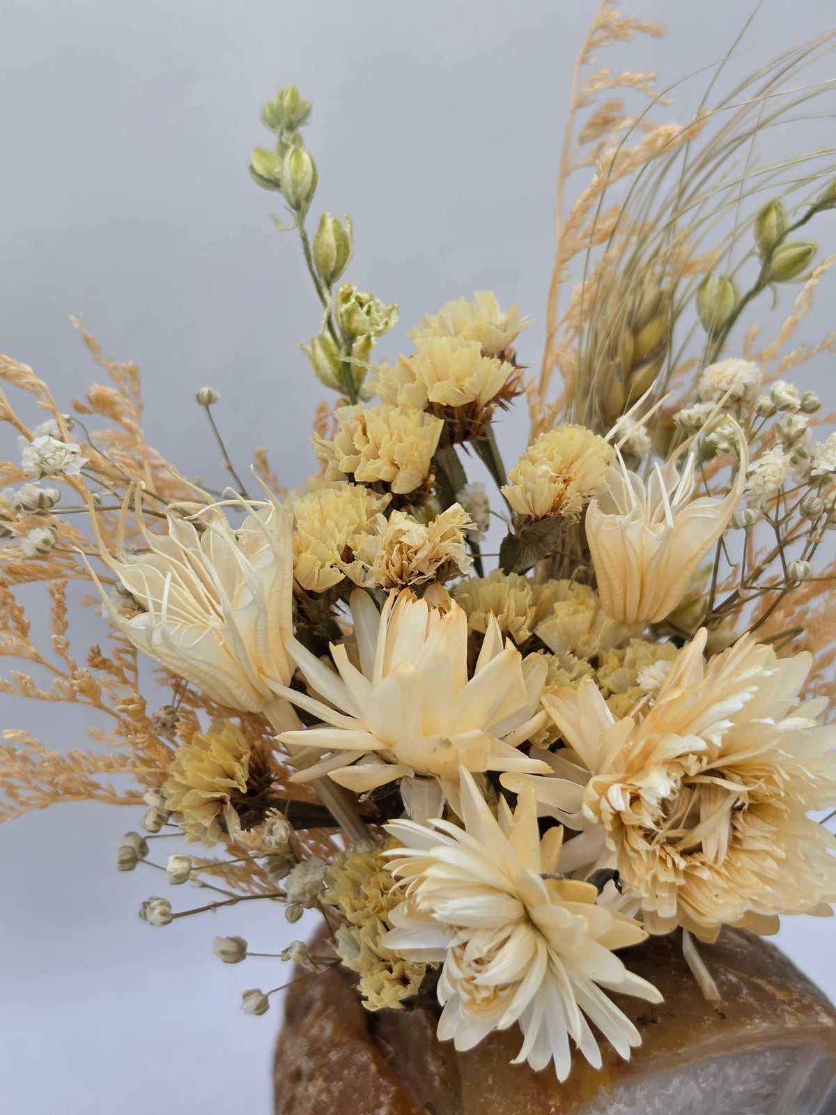 Golden Meadow Agate Floral Arrangement