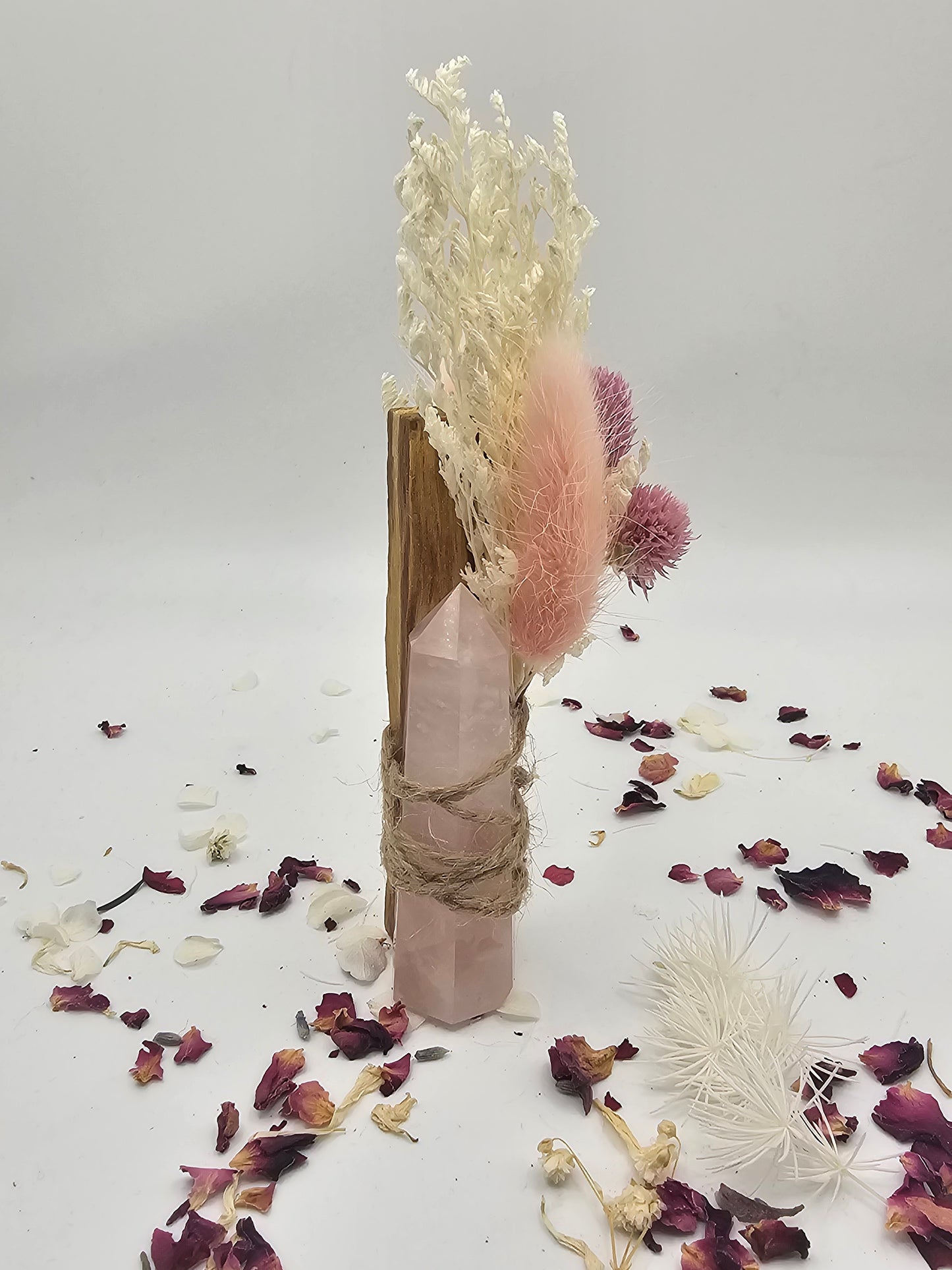 Crystal Tower & Palo Santo With Dried Flower