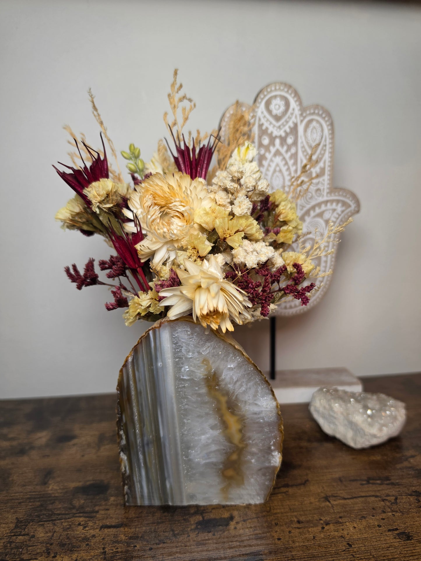 Golden Harvest Agate Floral Arrangement