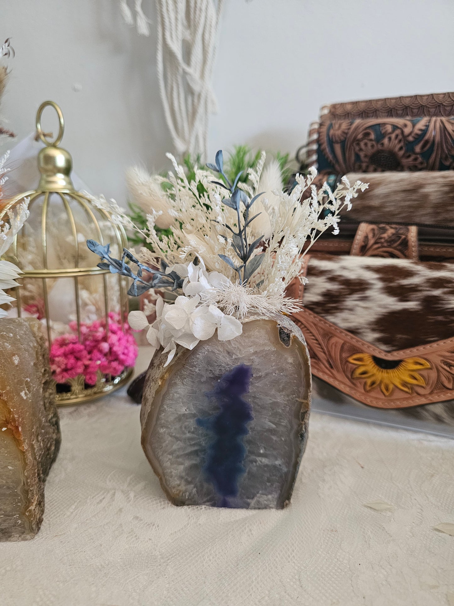 Agate Dried Flower Arrangment