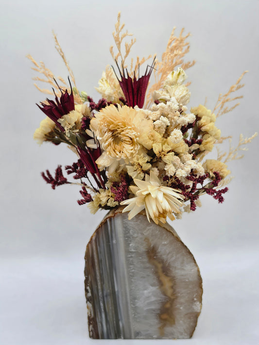 Golden Harvest Agate Floral Arrangement