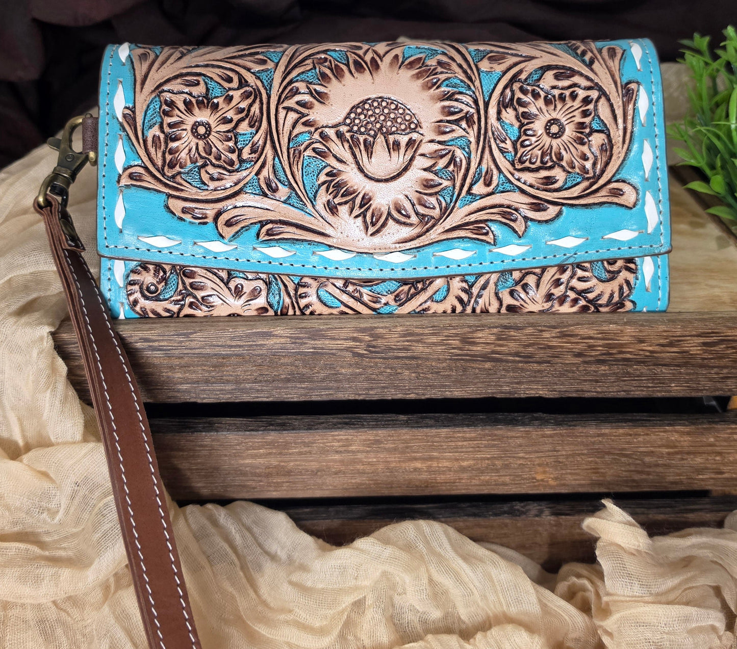Leather Tooled Wallet | Fern Glade Luxe