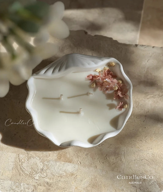 CandlesCo Australia | Seashell Scented Dried Flowers Candle