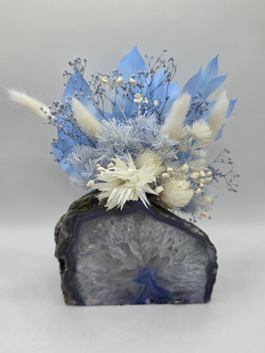 Blue Horizon Agate Floral Arrangement