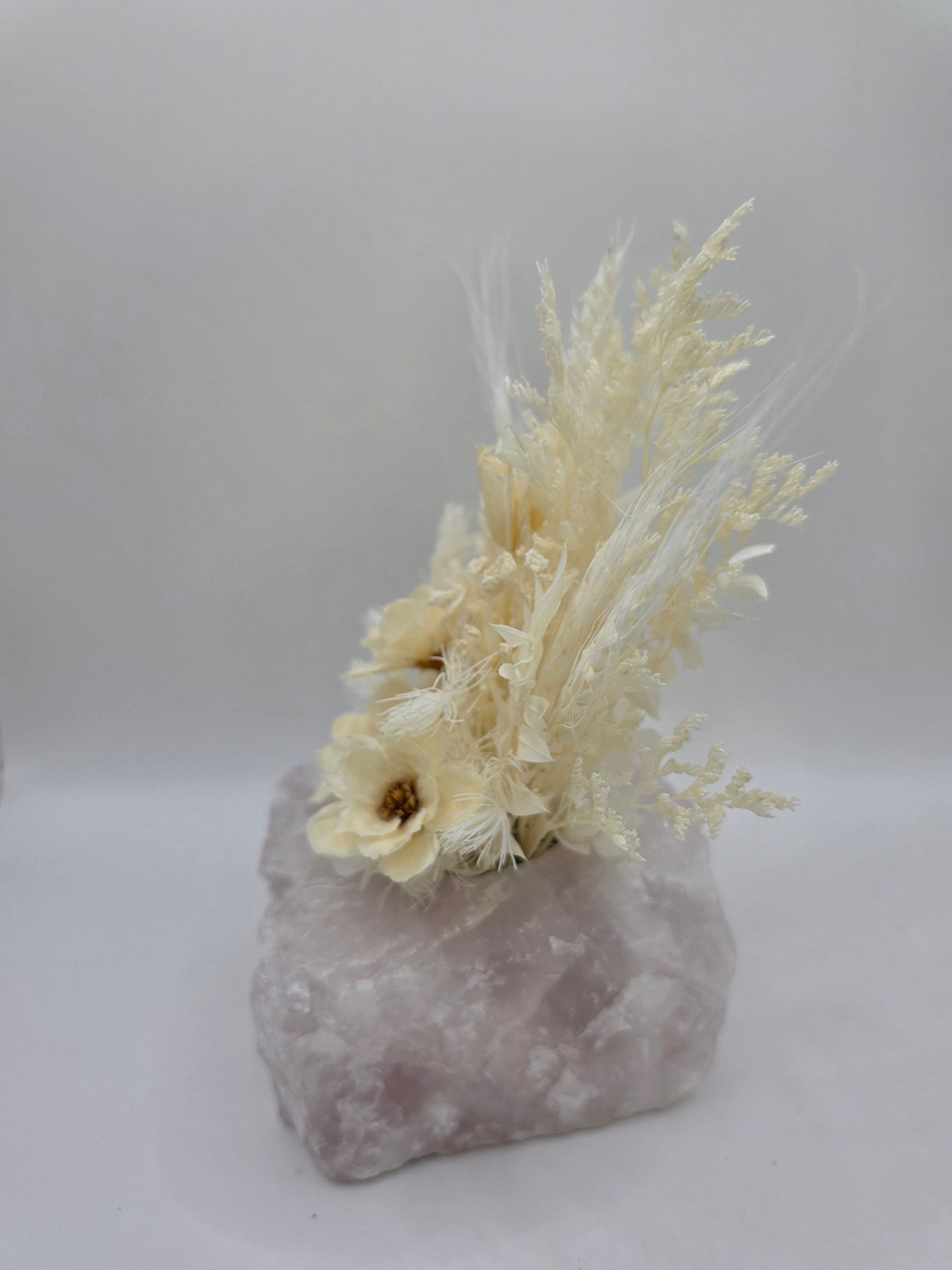 Ivory Meadow Rose Quartz Floral Arrangement