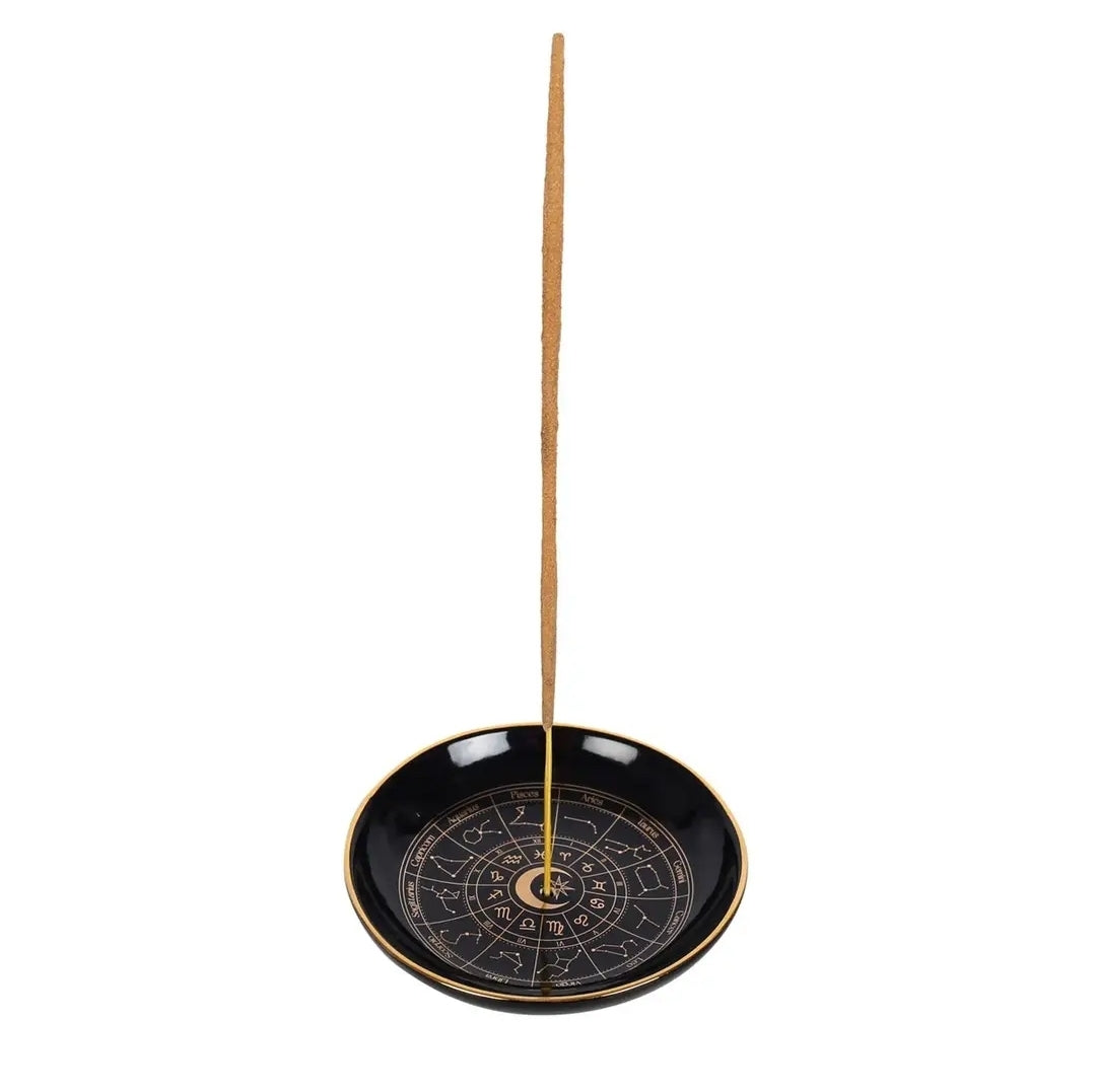Astrology Wheel Ceramic Incense Dish