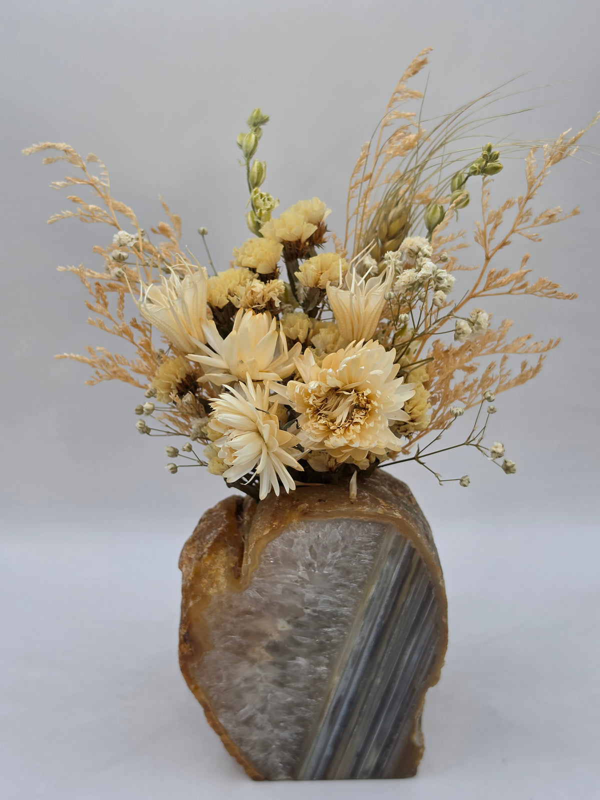 Golden Meadow Agate Floral Arrangement