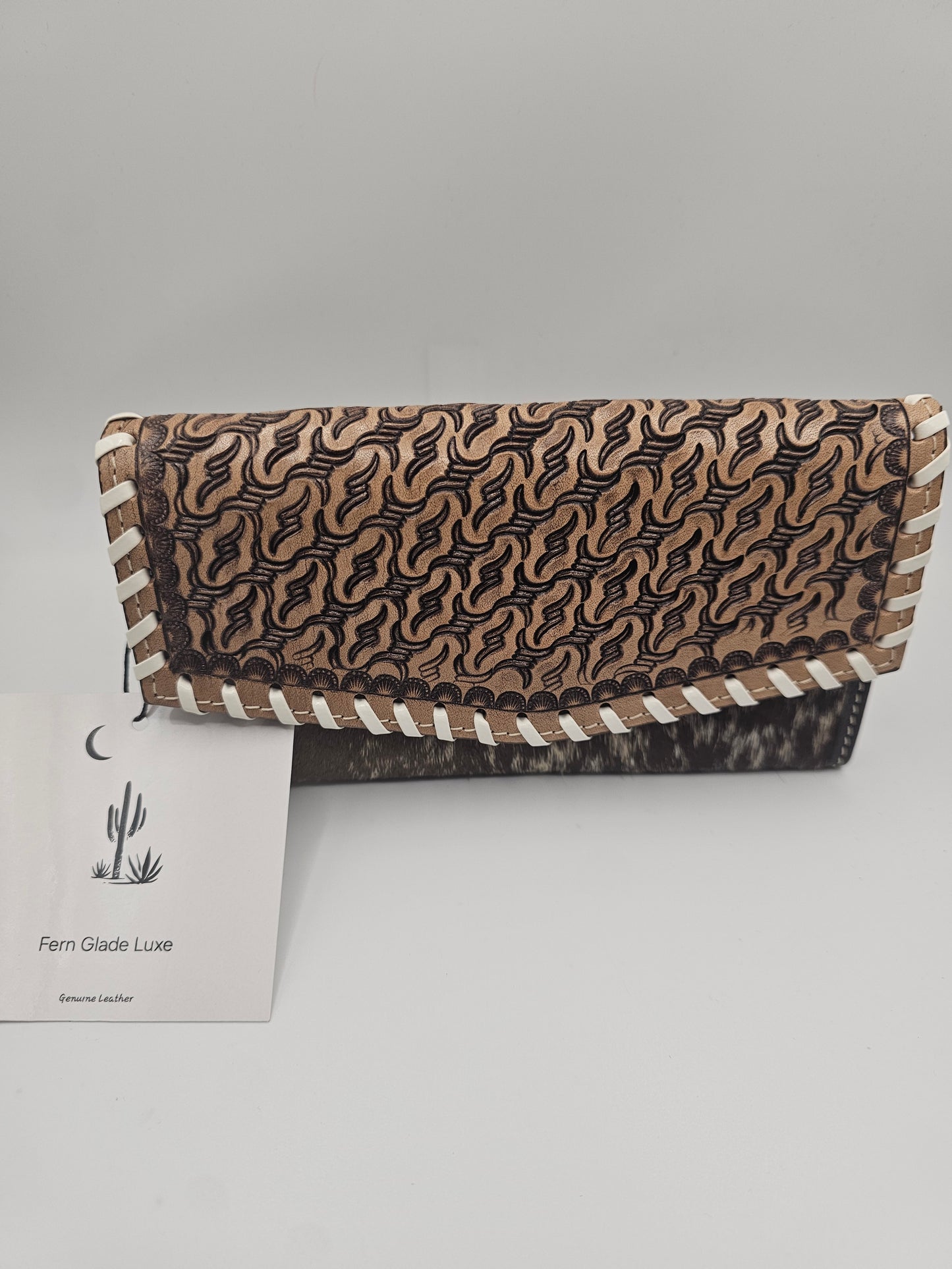 Fern Glade Luxe | Leather & Cowhide Wallet